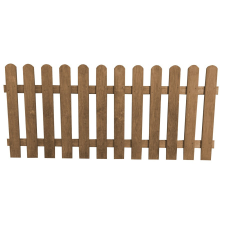 Płot sztachetowy ryflowany brąz 180/100 cm