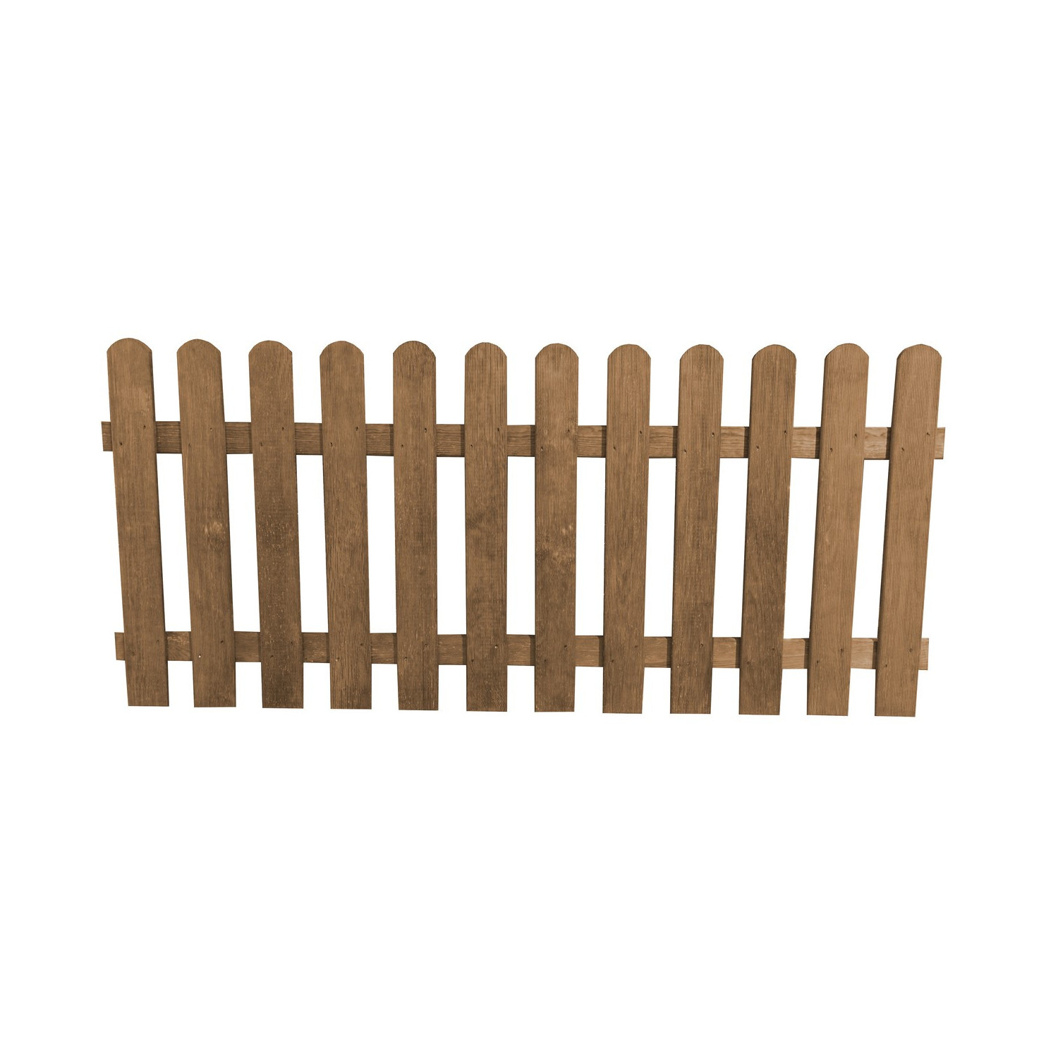 Płot sztachetowy gładki brąz 180/80 cm