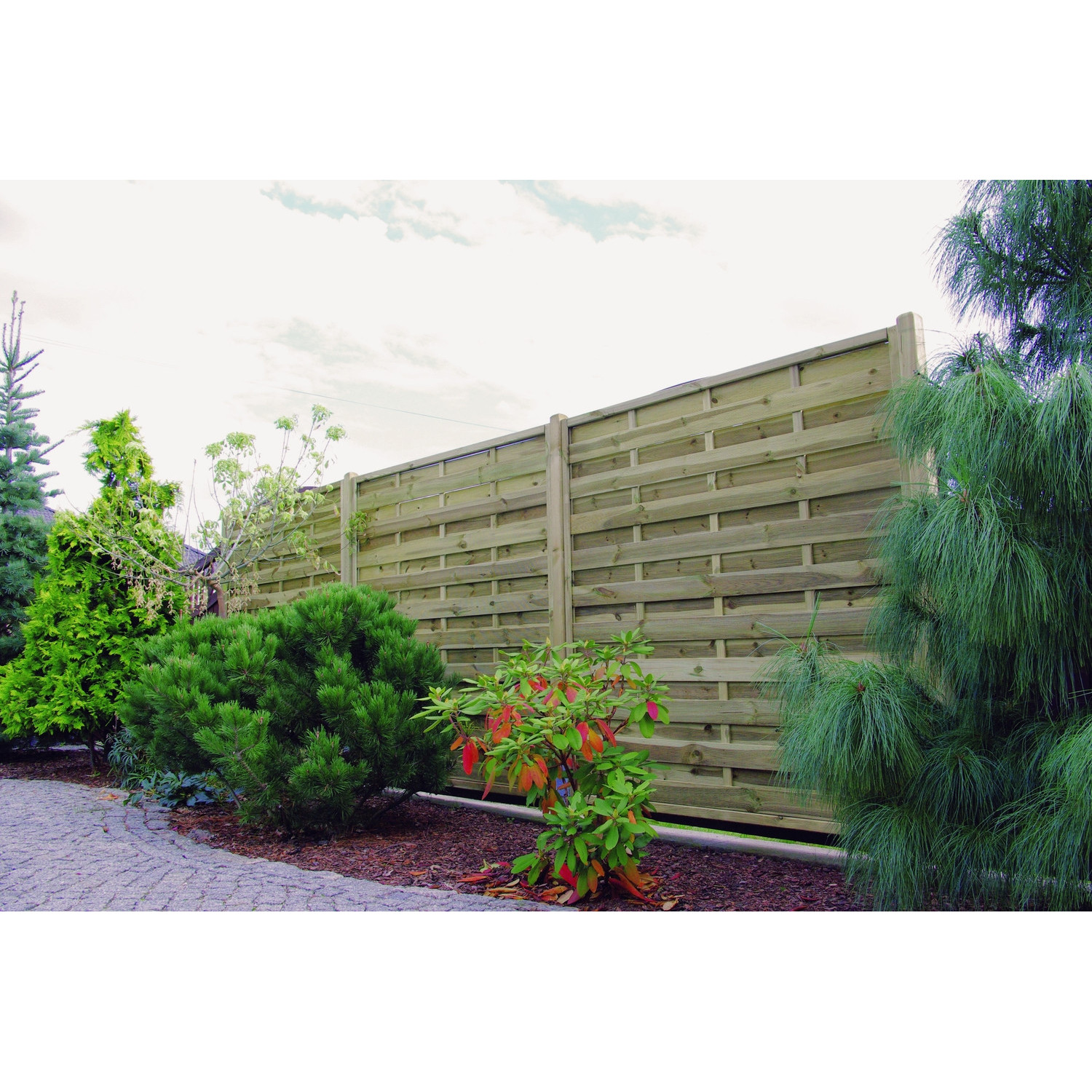 Płot lamelowy prosty 180x180 cm