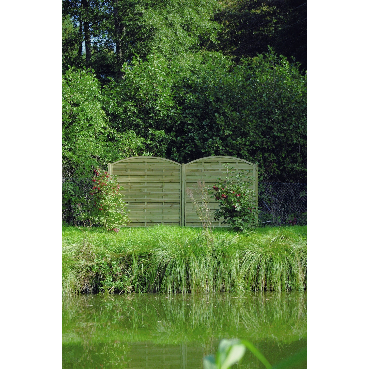 Płot lamelowy łuk 90x180/160 cm