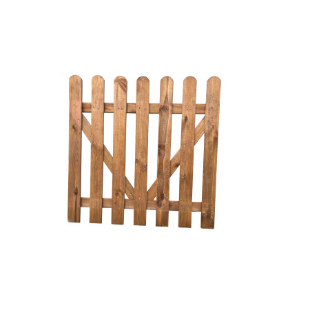 Furtka sztachetowa gładka brąz 100x100 cm