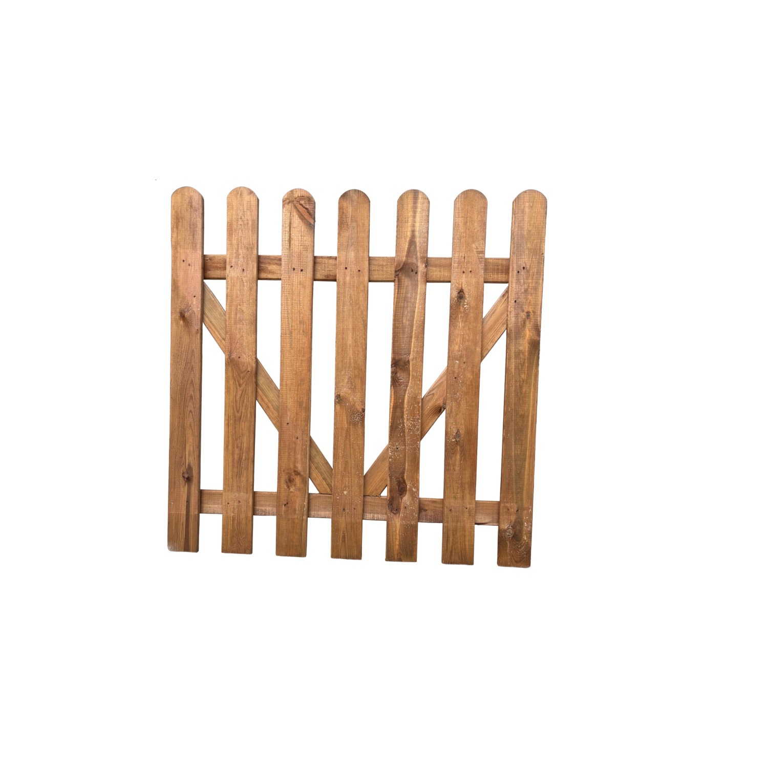 Furtka sztachetowa gładka brąz 100x100 cm