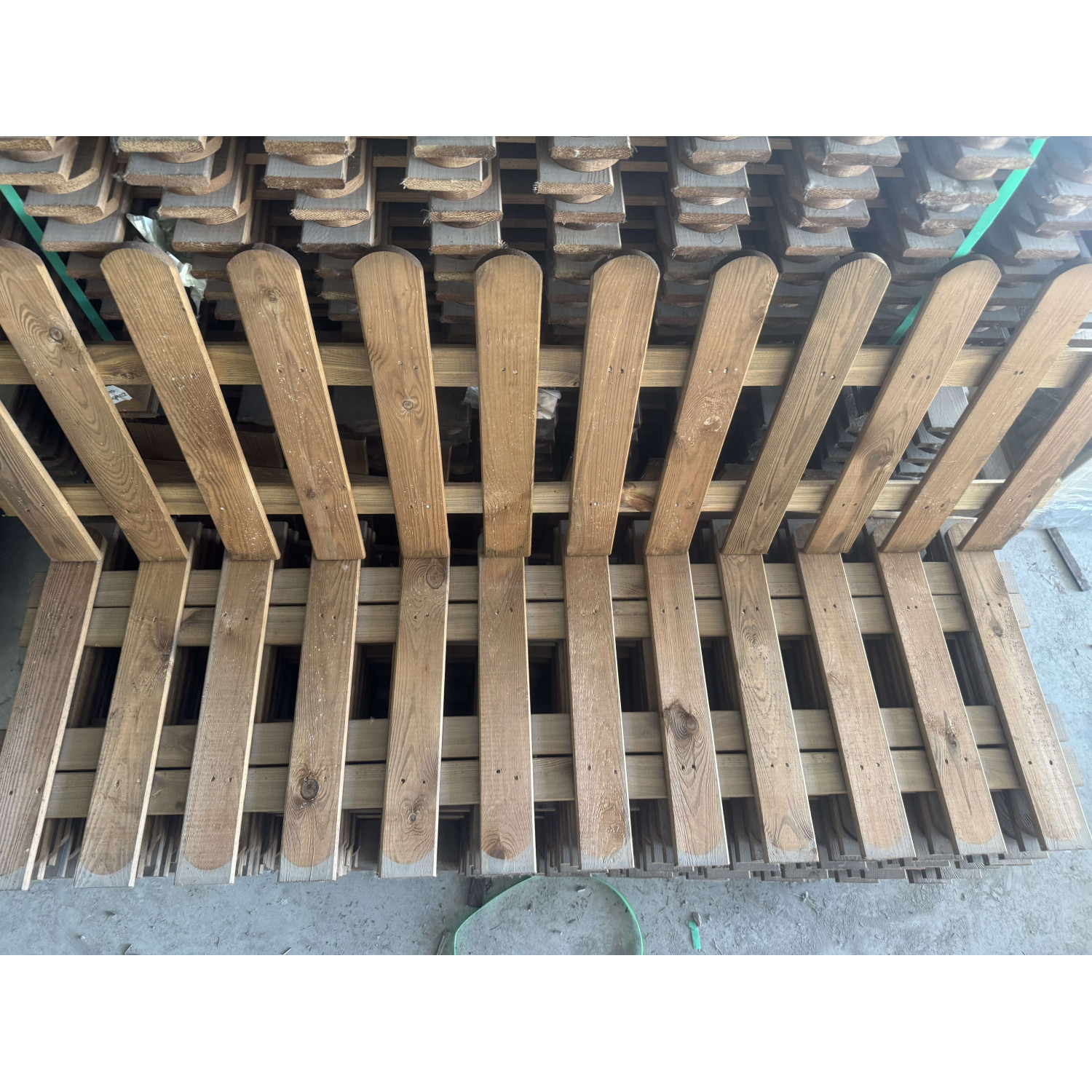 Płot sztachetowy gładki brąz 180/60 cm