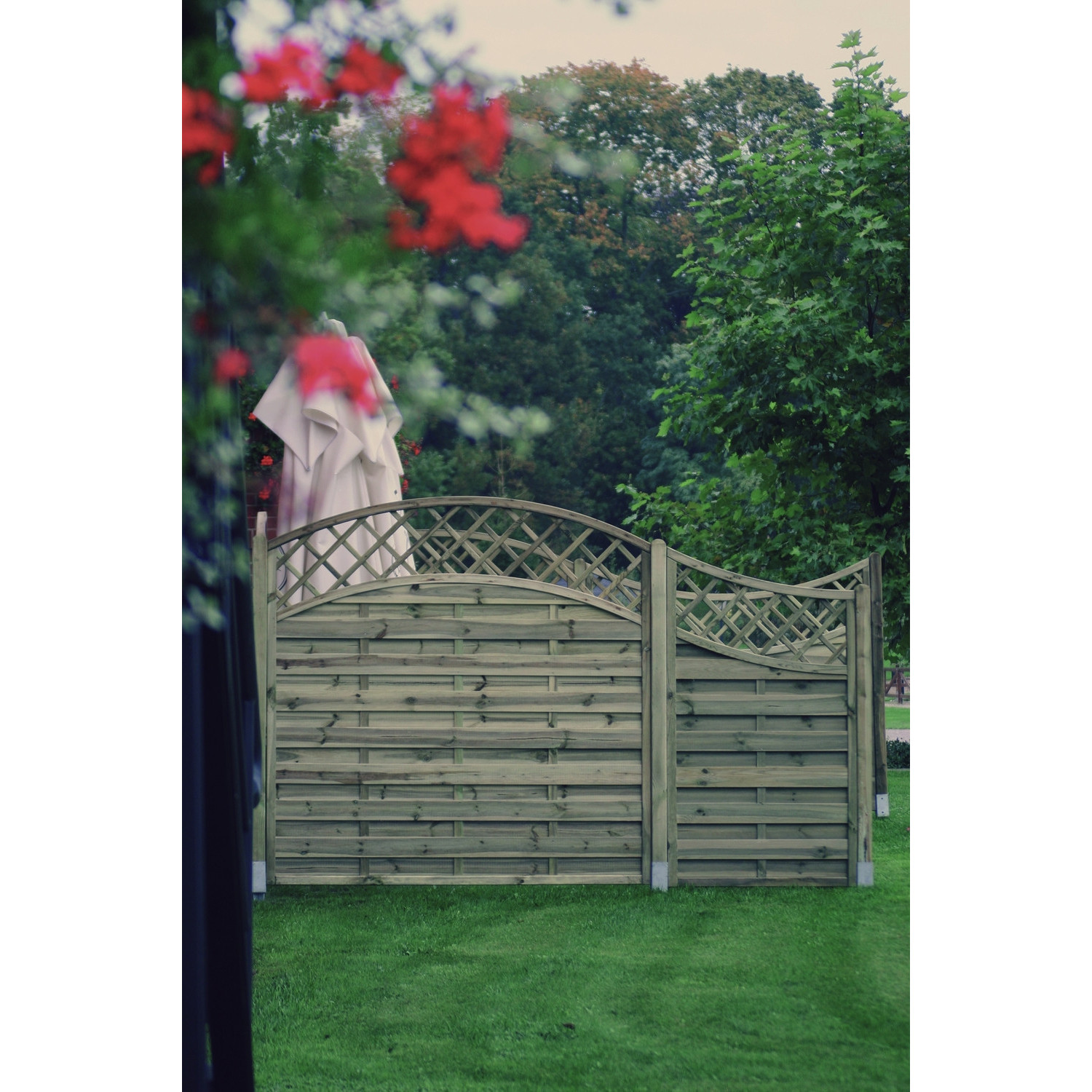 Płot "Olga" 2 x łuk 180x150/130 cm