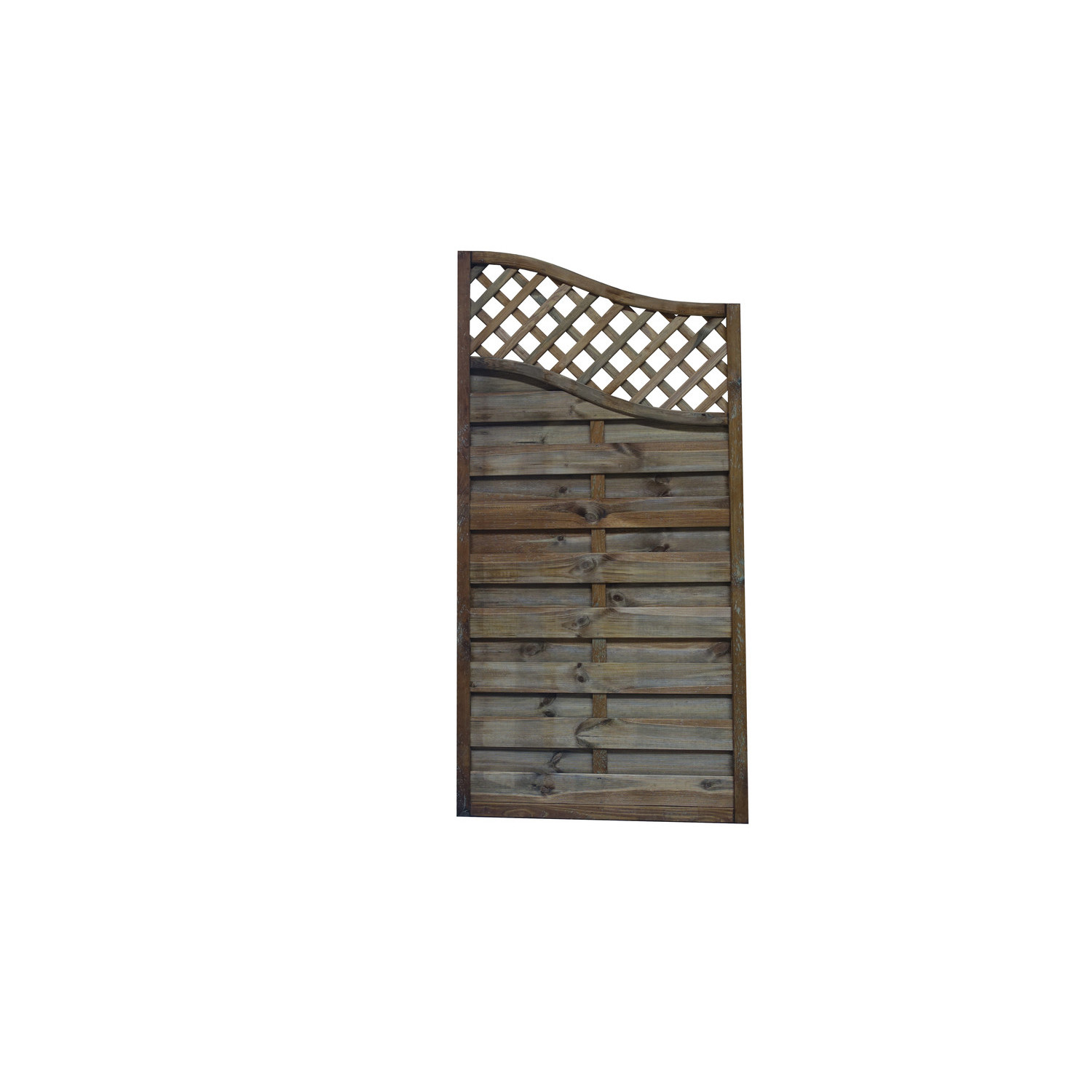 Płot "Aga" 2x fala brąz 90x180/160 cm