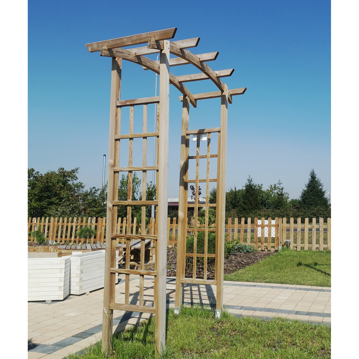 Pergola podwójna łuk