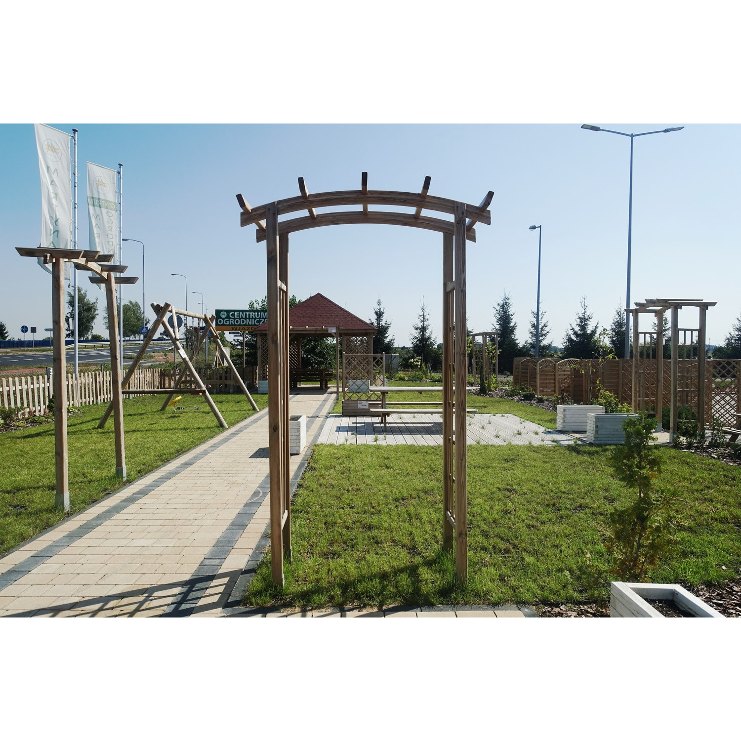 Pergola podwójna łuk