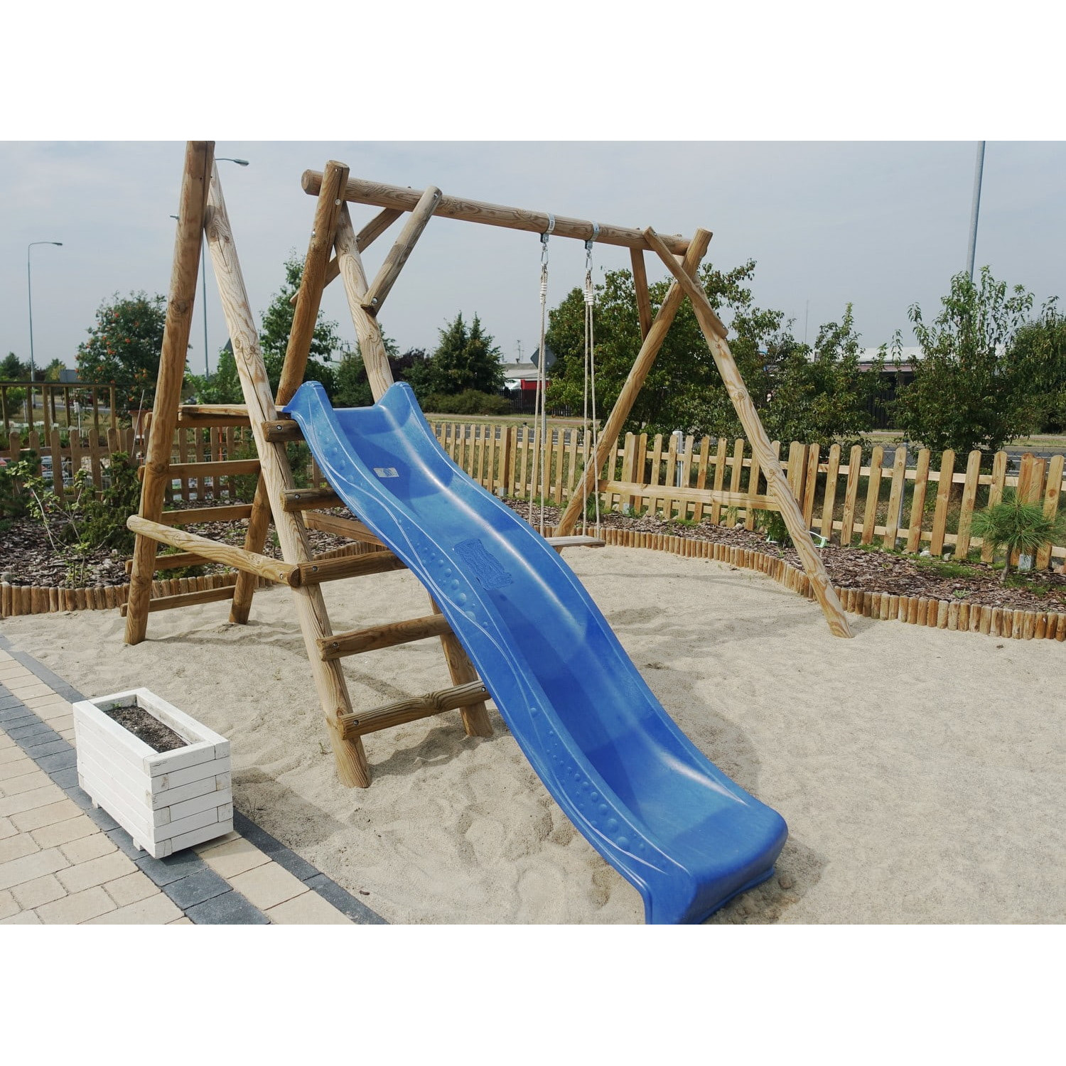 Huśtawka z drabinką na 6 szczebli (250 cm pal)