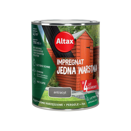 ALTAX Impregnat Jedna Warstwa Antracyt 0,75 L
