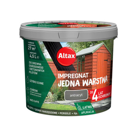 ALTAX Impregnat Jedna Warstwa Antracyt 4,5 L