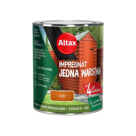 ALTAX Impregnat Jedna Warstwa Cedr 0,75 L