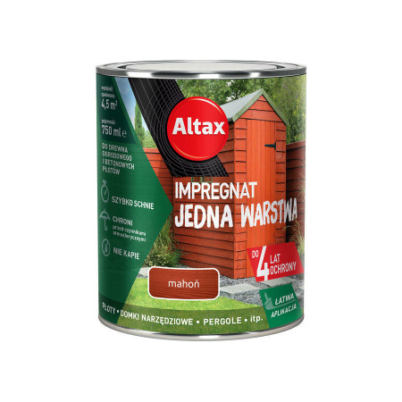 ALTAX Impregnat Jedna Warstwa Mahoń 0,75 L