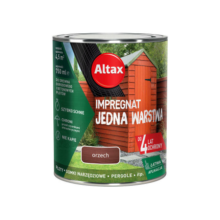 ALTAX Impregnat Jedna Warstwa Orzech 0,75 L