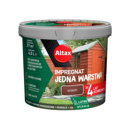 ALTAX Impregnat Jedna Warstwa Orzech 4,5 L