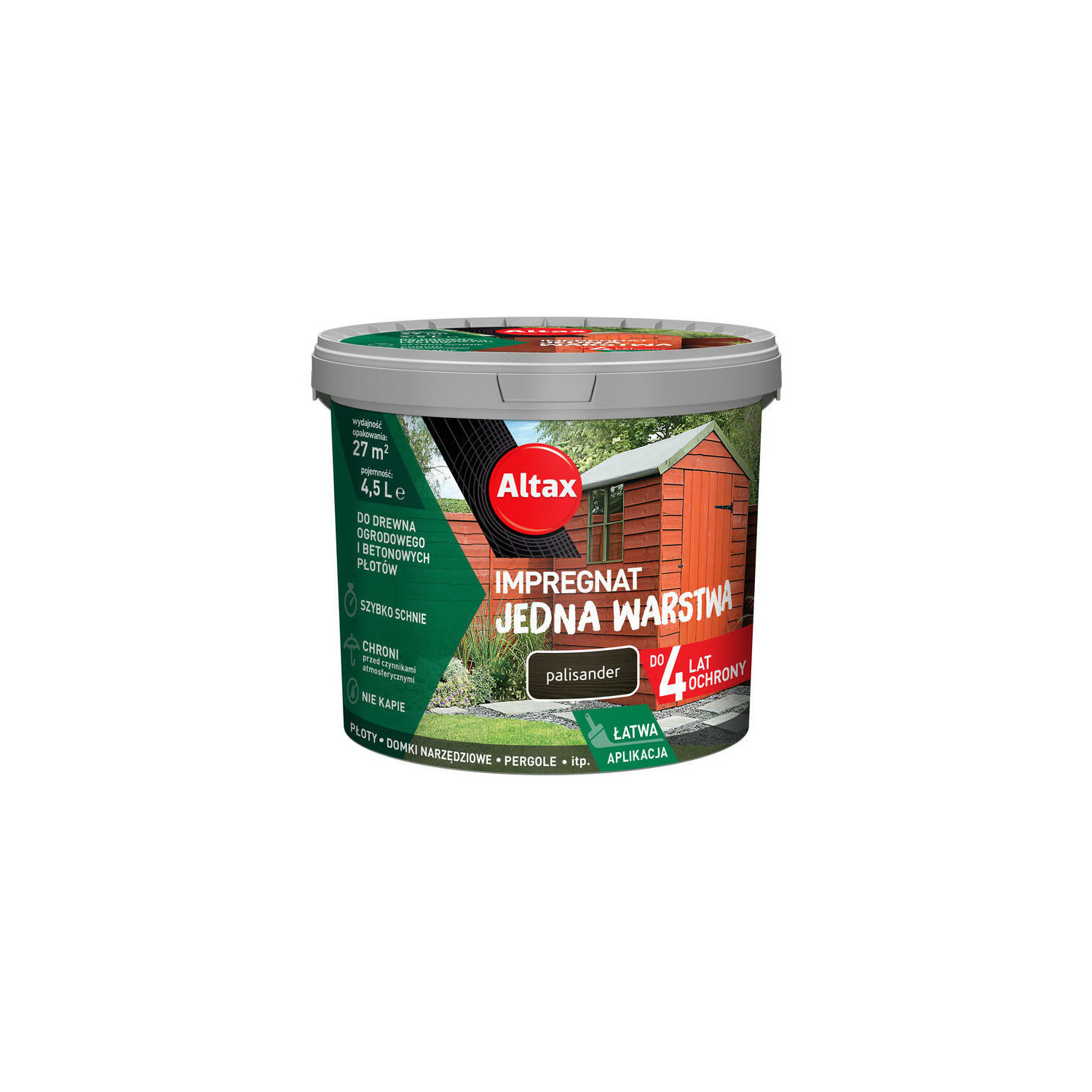 ALTAX Impregnat Jedna Warstwa Palisander 4,5 L