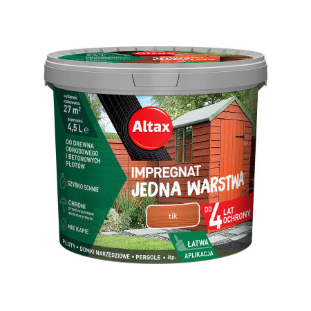 ALTAX Impregnat Jedna Warstwa Tik 4,5 L