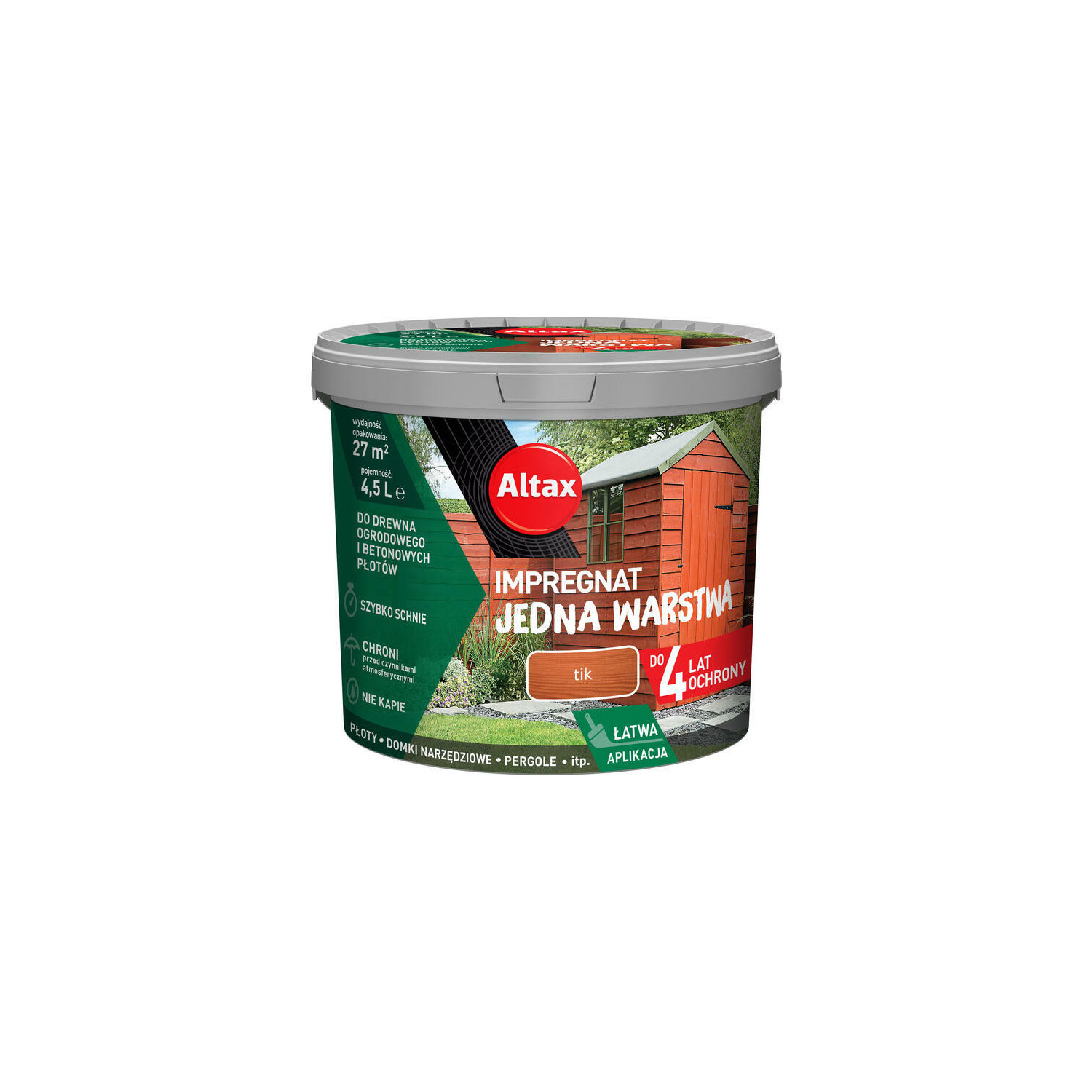 ALTAX Impregnat Jedna Warstwa Tik 4,5 L