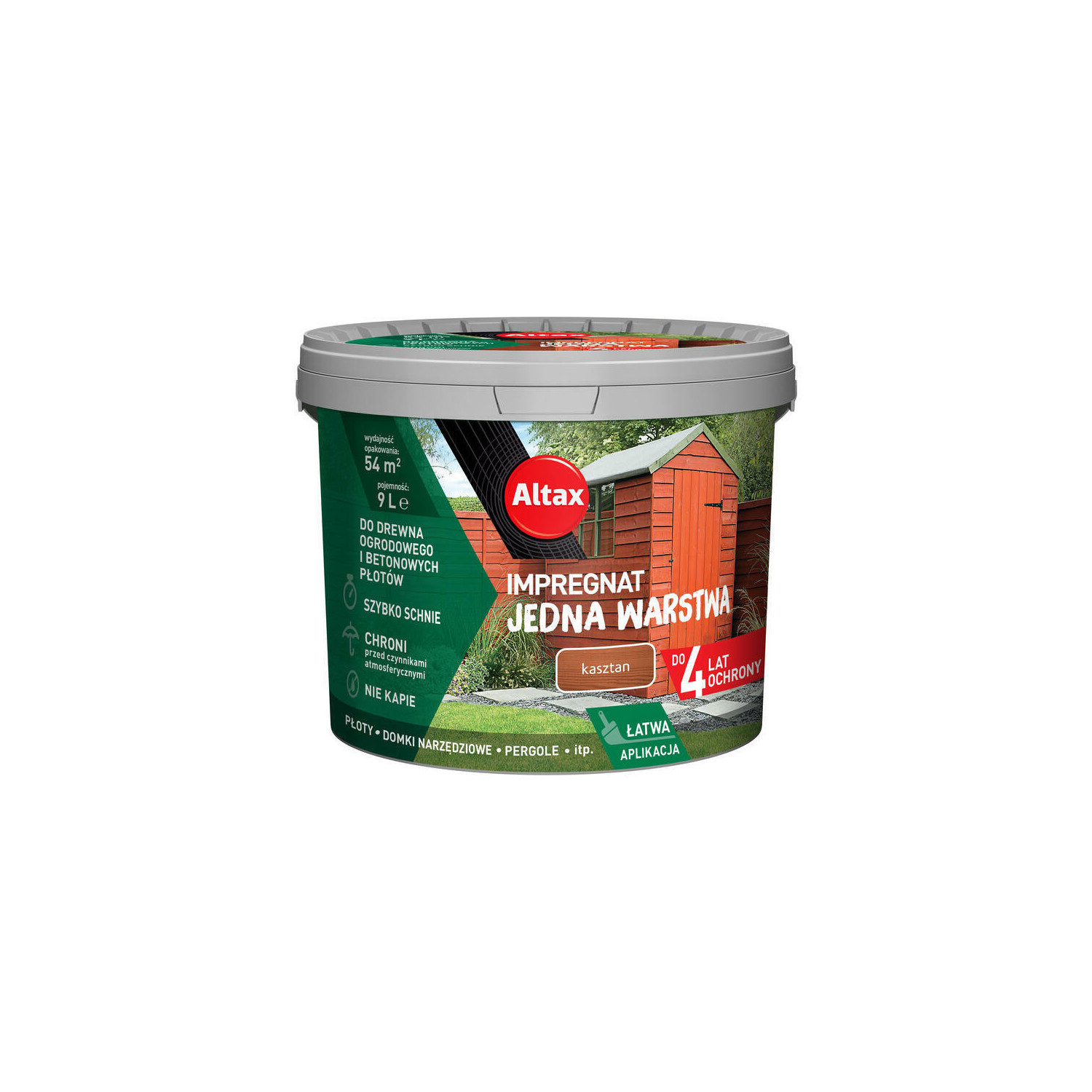 ALTAX Impregnat Jedna Warstwa Kasztan 9 L