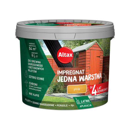 ALTAX Impregnat Jedna Warstwa Pinia 9 L
