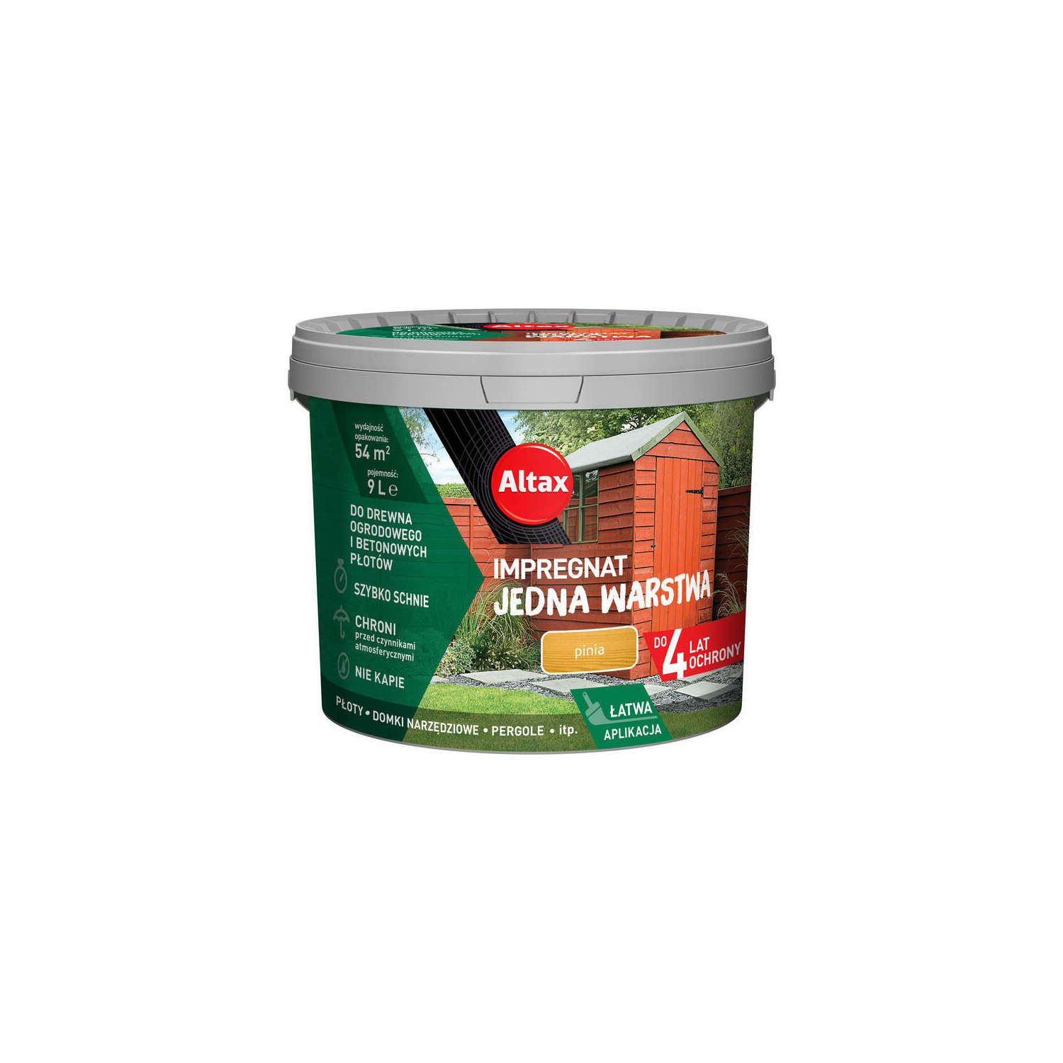 ALTAX Impregnat Jedna Warstwa Pinia 9 L