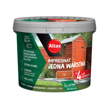 ALTAX Impregnat Jedna Warstwa Tik 9 L