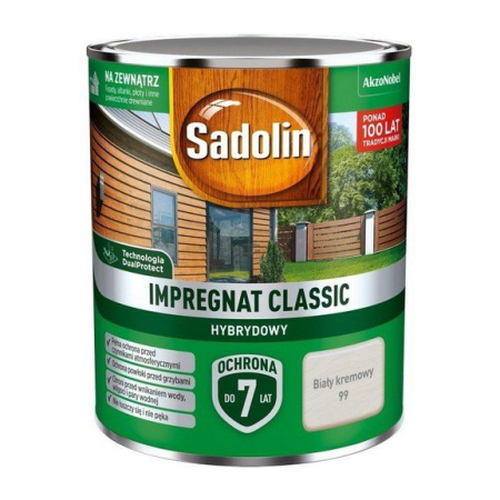 SADOLIN Impregnat Classic Hybrydowy Biały kremowy 0,75 L
