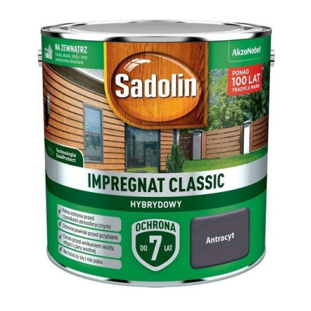 SADOLIN Impregnat Classic Hybrydowy Antracyt 2,5 L