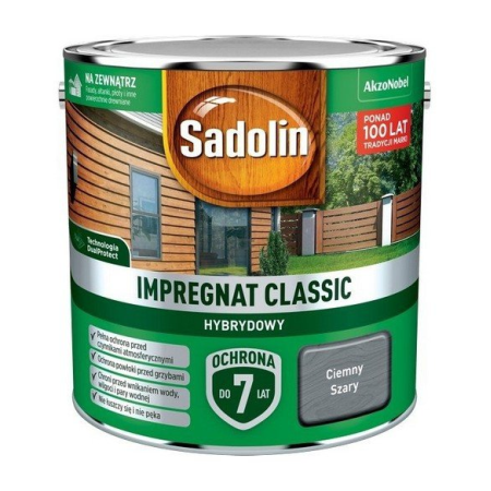 SADOLIN Impregnat Classic Hybrydowy Ciemny szary 2,5 L