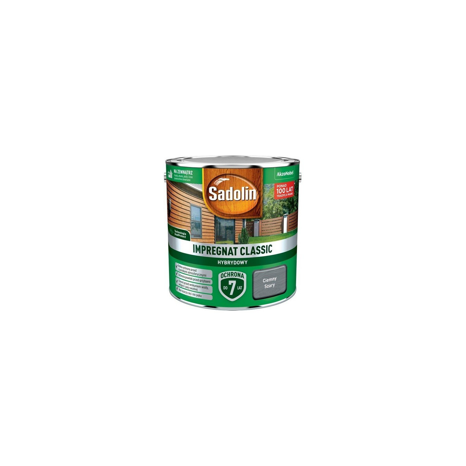 SADOLIN Impregnat Classic Hybrydowy Ciemny szary 2,5 L