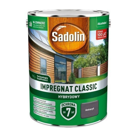 SADOLIN Impregnat Classic Hybrydowy Antracyt 4,5 L