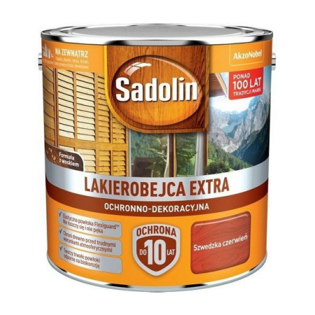 SADOLIN Extra Lakierobejca Czerwień szwedzka 5 L
