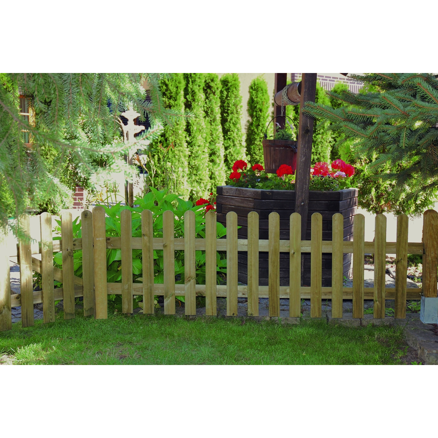 Płot sztachetowy 180/80 cm