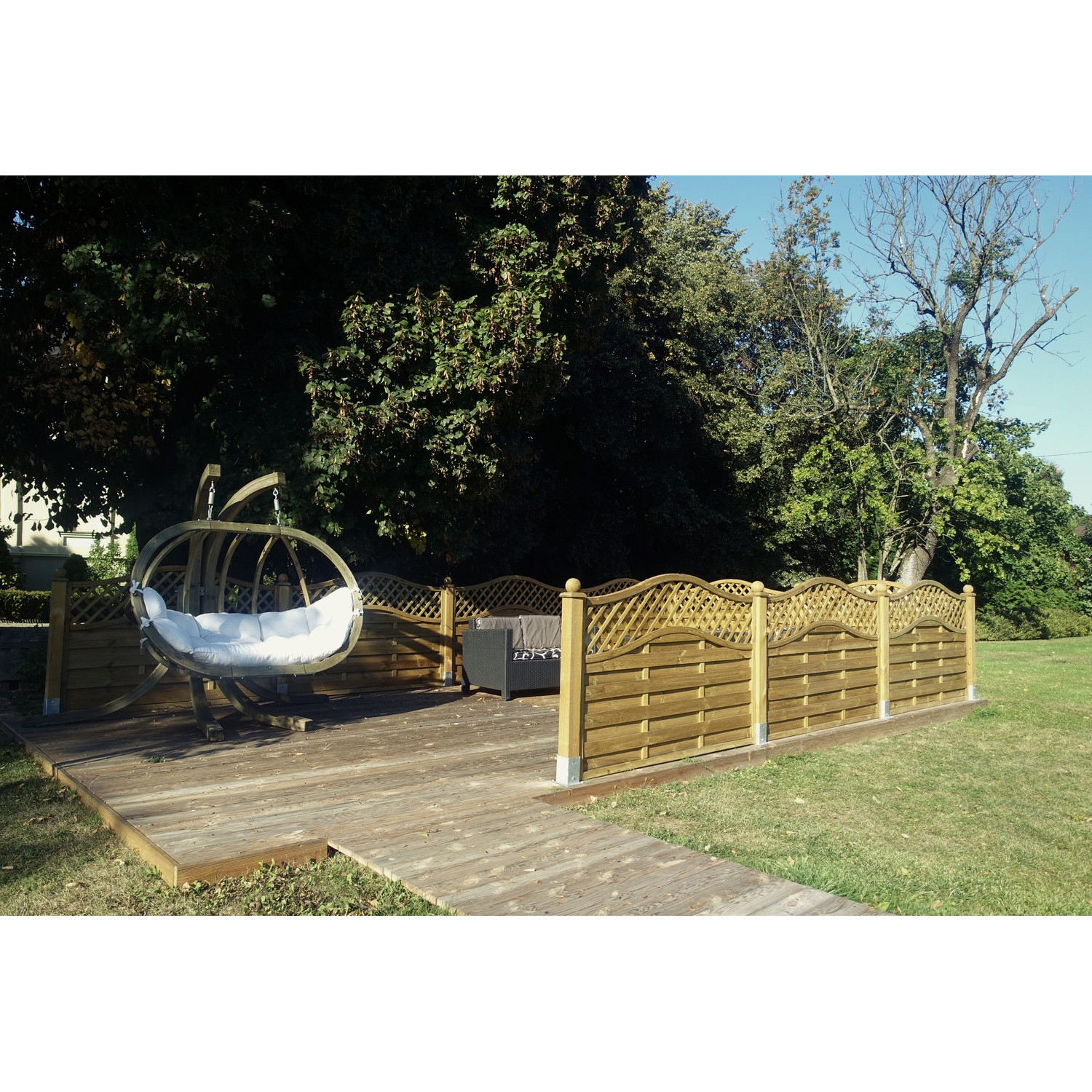 Płot "Aga" 2x fala 180x180/160 cm