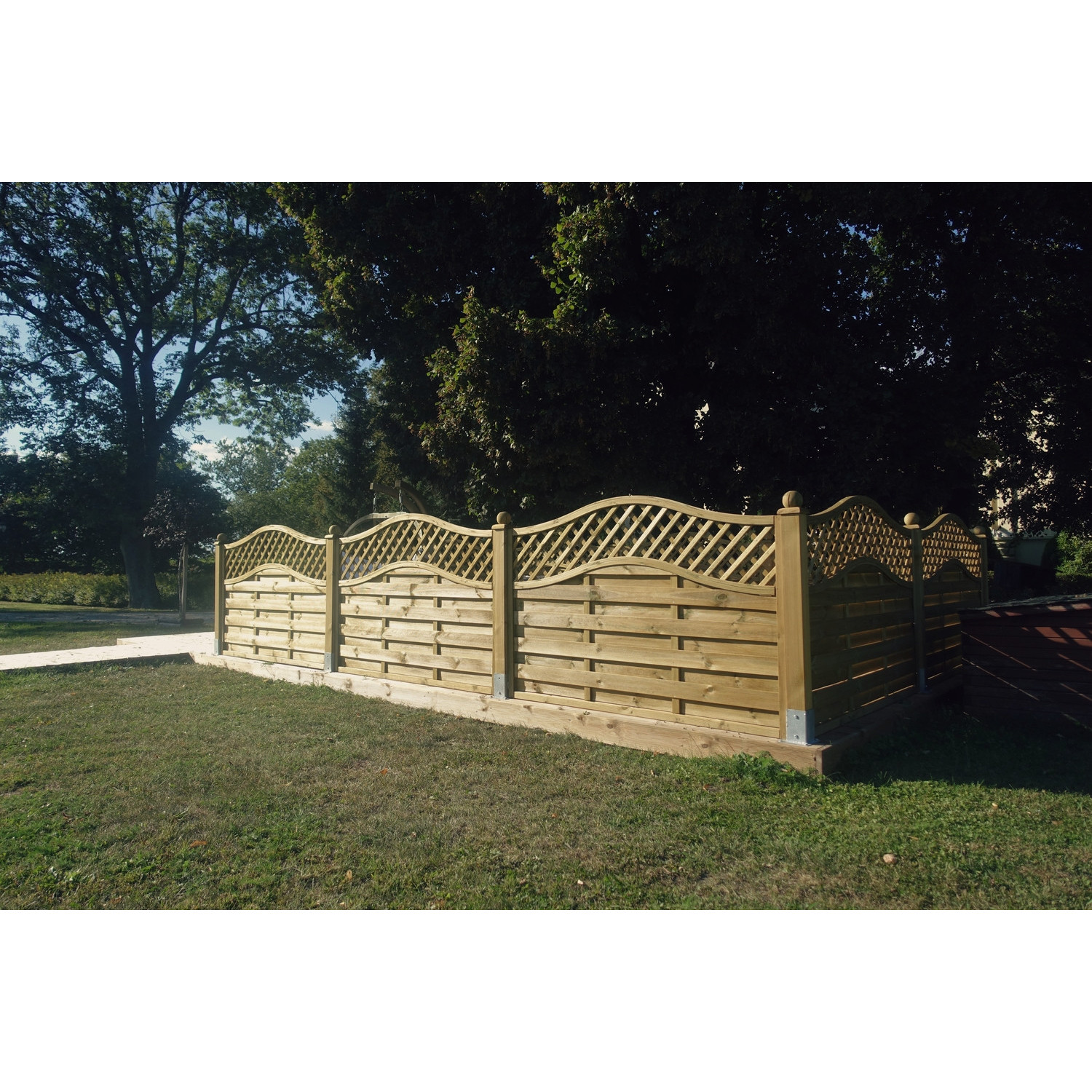 Płot "Aga" 2x fala 180x150/130 cm